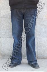 Calf Leg Head Man Casual Jeans Average Overweight Street photo references